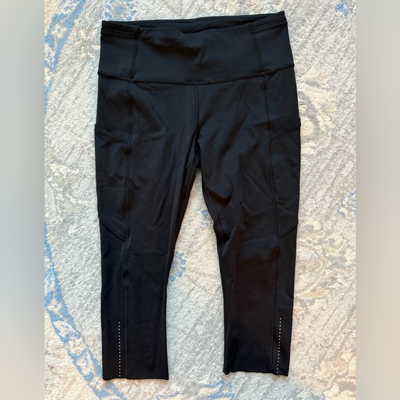 Lululemon Fast & Free Crop II *Nulux 19" Black (First Release) - Picture 4 of 11